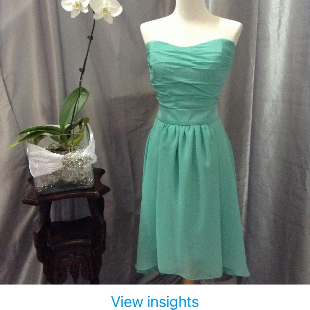 Elegant Teal Strapless Dress
